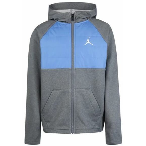 Nike Air Jordan Full-Zip Hooded Jacket University Blue Boy's Size L - Picture 1 of 8